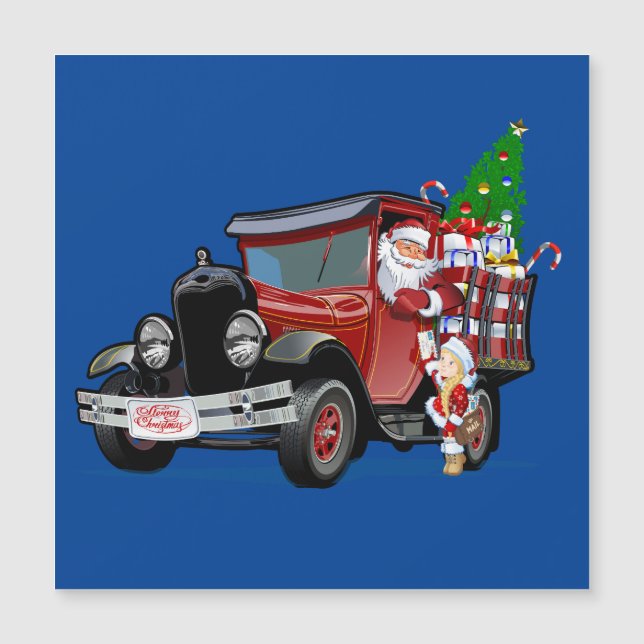 Cartão de Natal com Papais noeis e Snow Maiden-Pos (Frente)