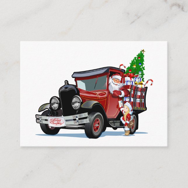 Cartão de Natal com Papais noeis e Snow Maiden-Pos (Frente)