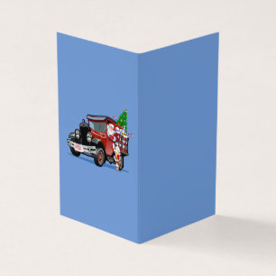 Cartão de Natal com Papais noeis e Snow Maiden-Pos