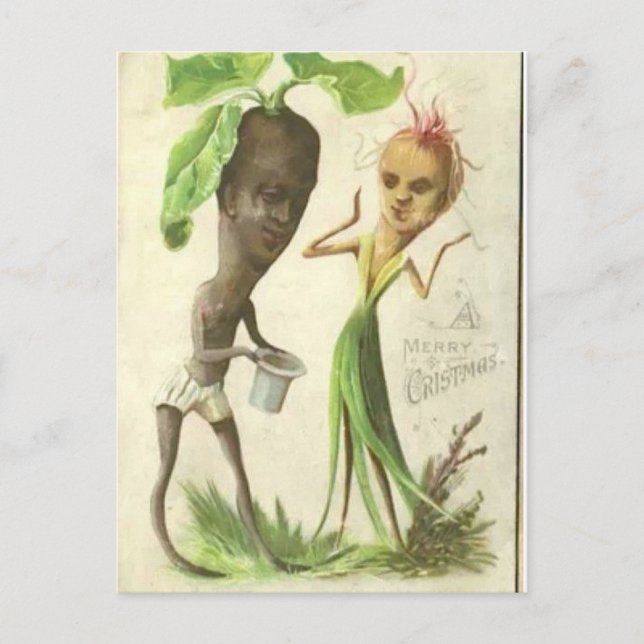 Cartão de Natal com Pessoas de Cebola (Frente)