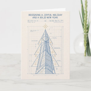 Cartão de Natal com Projeto de Árvore de Natal em