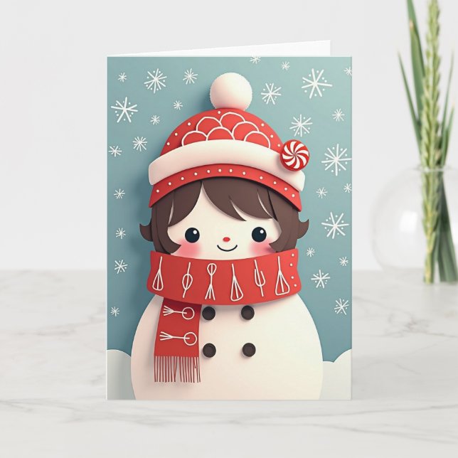 Cartão de Natal com Recorte de Papel (Frente)