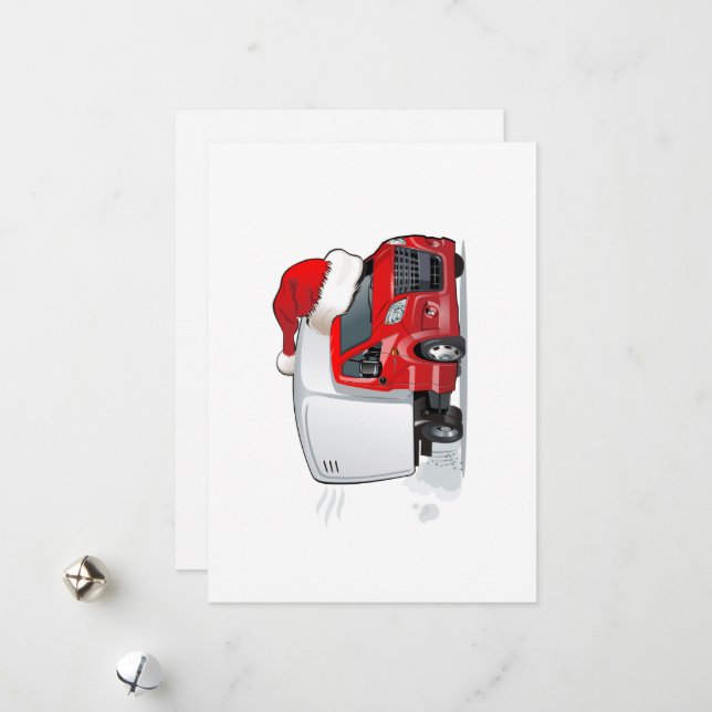 Cartão de Natal com saudação de desenho animado (Frente/Verso In Situ)