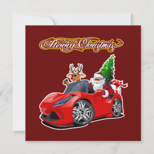 Cartão de Natal com saudação de desenho animado