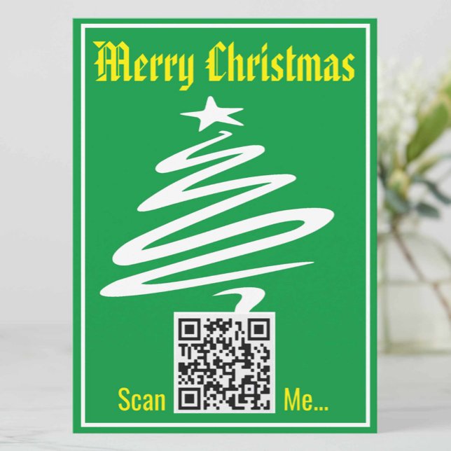 Cartão de Natal com seu código QR (Criador carregado)