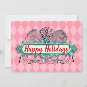 Cartão de Natal com tricô de fio Chandelier