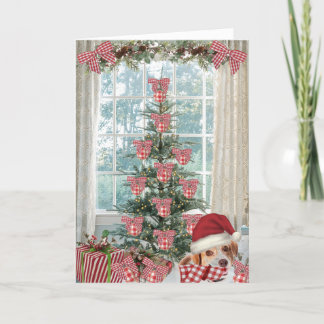 Cartão de Natal com um belo beagle Dog
