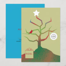 Cartão de Natal Corporativo Árvore de Arte