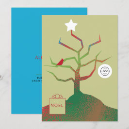 Cartão de Natal Corporativo Árvore de Arte