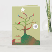 Cartão de Natal Corporativo Árvore de Arte