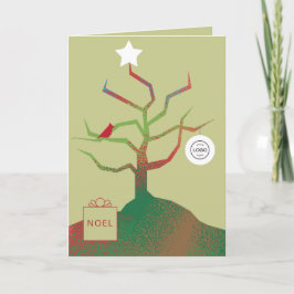 Cartão de Natal Corporativo Árvore de Arte