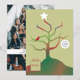 Cartão de Natal Corporativo Árvore de Arte
