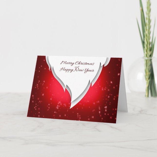 Cartão de Natal Corporativo com Papais noeis (Frente)