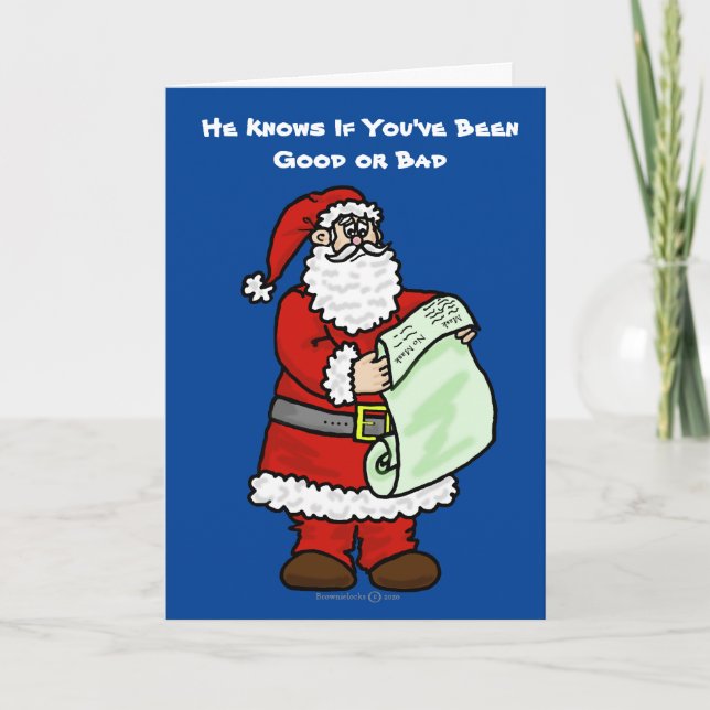 Cartão de Natal COVID-19 Bom ou Ruim (Frente)