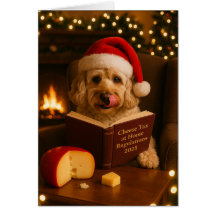 Cartão de Natal Cream Cockerpoo 'Imposto sobre Que