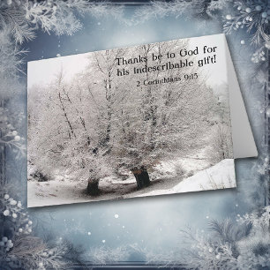 Cartão de Natal Cristão das Árvores de Inverno fos