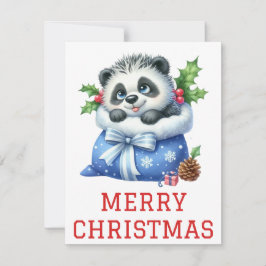 Cartão de Natal Cubo de Urso Panda