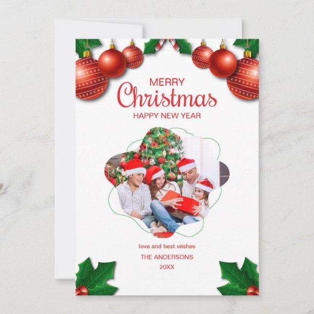 cartão de Natal da árvore de marmelura (Frente)