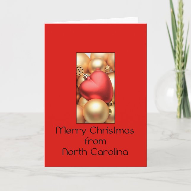 Cartão de Natal da Carolina do Norte, específico d (Frente)
