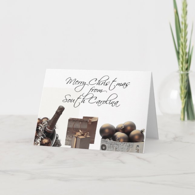 Cartão de Natal da Carolina do Sul, específico do  (Frente)