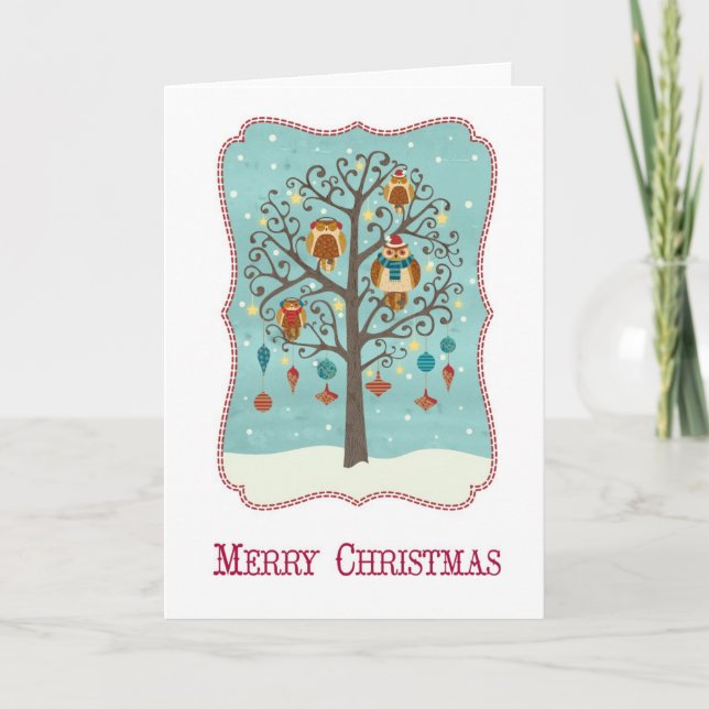 Cartão de Natal da Coruja (Frente)