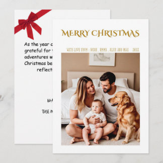 Cartão de Natal da Família Alegre - Férias Festiva