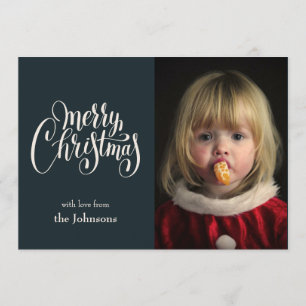 Cartão de Natal da foto de família