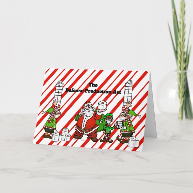 Cartão de Natal da Lei de Produção de Defesa contr (Frente)