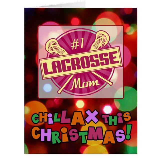 Cartão de Natal da Mãe Lacrosse nº 1, personalizáv (Frente)