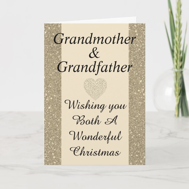 Cartão de Natal da na moda Avó e do avô (Frente)