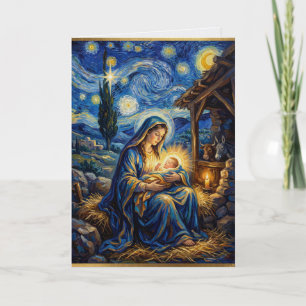 Cartão de Natal da Natividade de Maria e Jesus