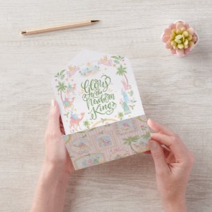 Cartão de Natal da Natividade Pastel