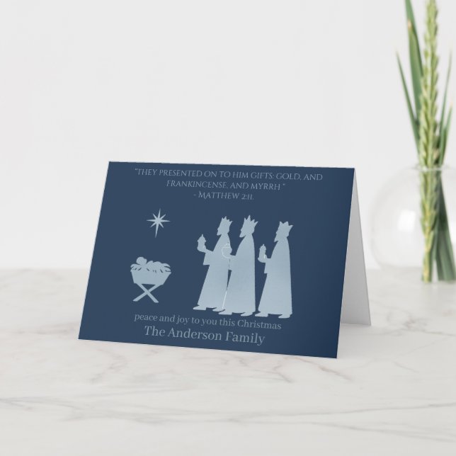 Cartão de Natal da Natividade – Presentes dos Mago (Frente)