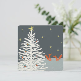 Cartão de Natal da Raposa e do Robin