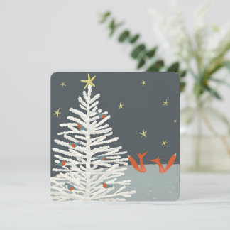 Cartão de Natal da Raposa e do Robin