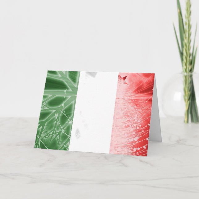 Cartão de Natal da Revista Italiana - Bandeira (Frente)