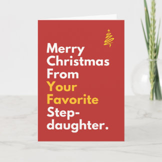Cartão de Natal Da Sua Filha Postiça Favorita