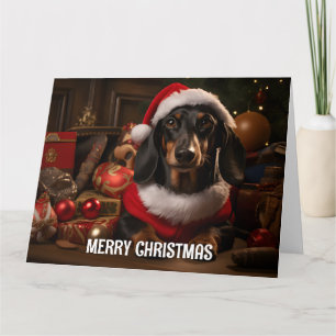 Cartão de Natal Dachshund