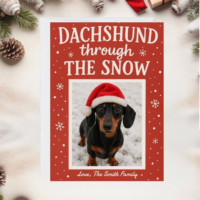 Cartão de Natal Dachshund para Cães (Criador carregado)