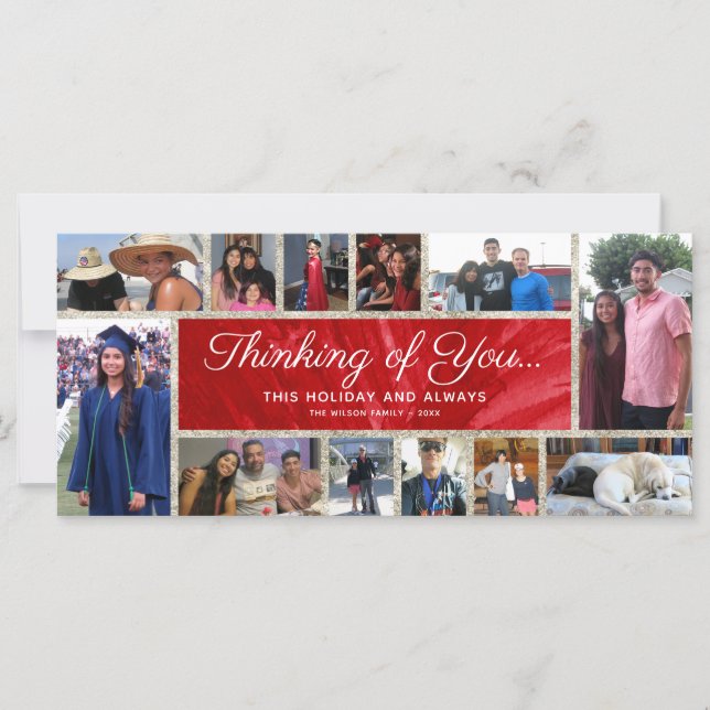 Cartão de Natal de 12 Fotografias | Colagem de Fér (Frente)