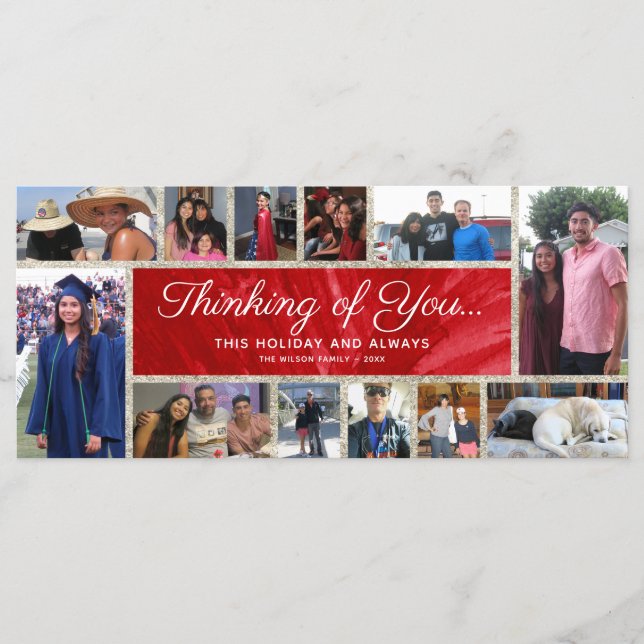 Cartão de Natal de 12 Fotografias | Colagem de Fér (Frente)