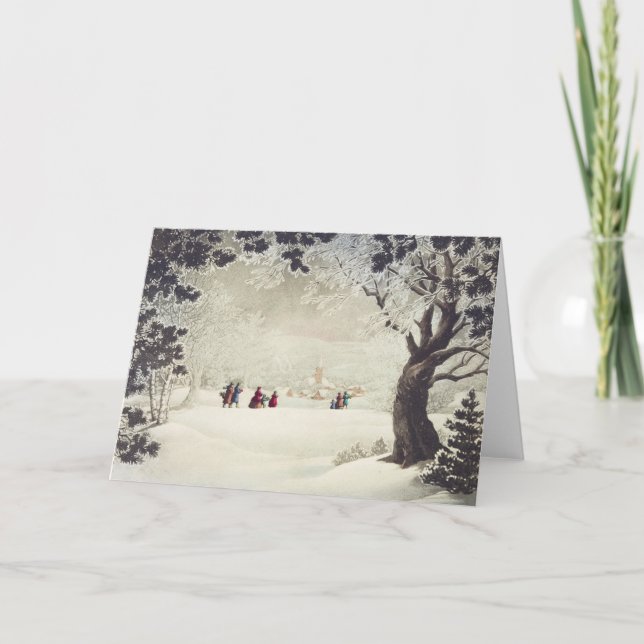 Cartão de Natal de 1960 Vintage 60s (Frente)