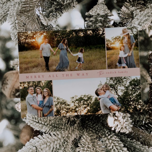 Cartão de Natal de 4 fotos, feliz até o fim (Criador carregado)