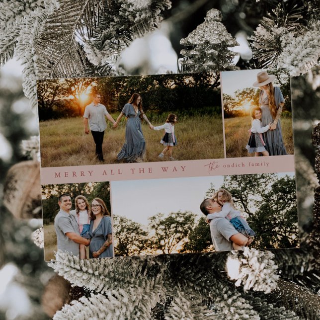 Cartão de Natal de 4 fotos, feliz até o fim (Criador carregado)