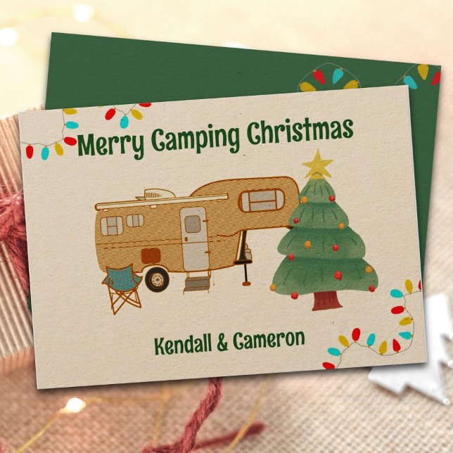 Cartão de Natal de Acampamento Alegre para Quinta  (Criador carregado)