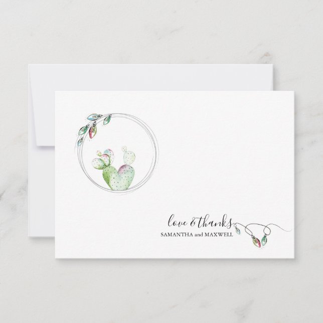 Cartão de Natal de Agradecimento Único (Frente)