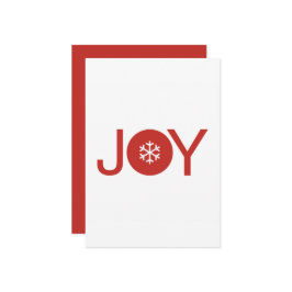 Cartão de Natal de Alegria de Natal Vermelho