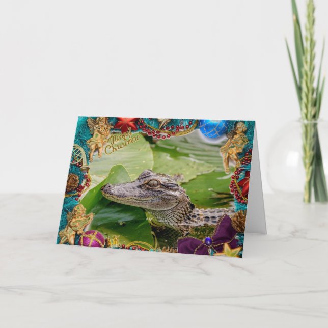Cartão de Natal de Alligator (Frente)