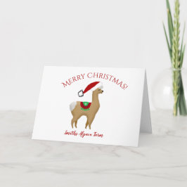 Cartão de Natal de Alpaca