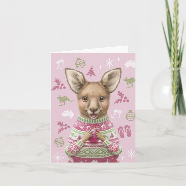 Cartão de Natal de Animal da Austrália (Frente)